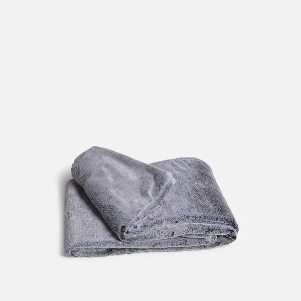 Deluxe Faux Fur Throw - Sensory Grey
