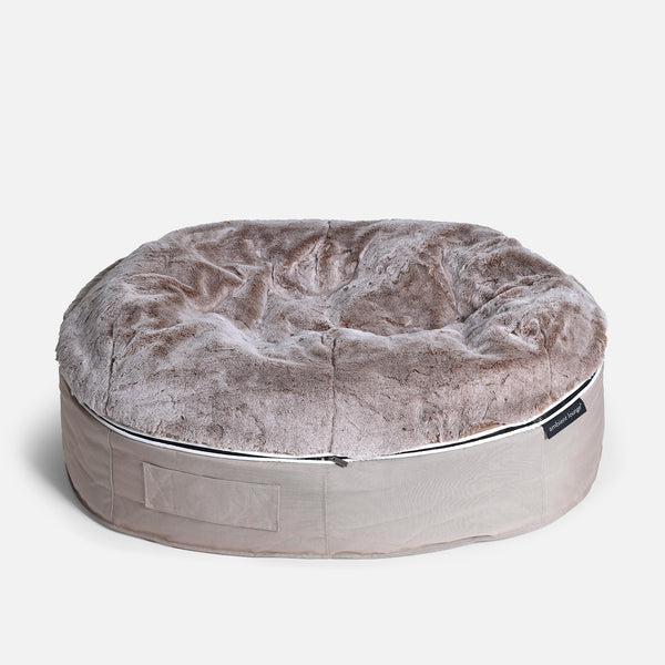 (L) Premium Indoor/Outdoor Dog Bed (Cappuccino)