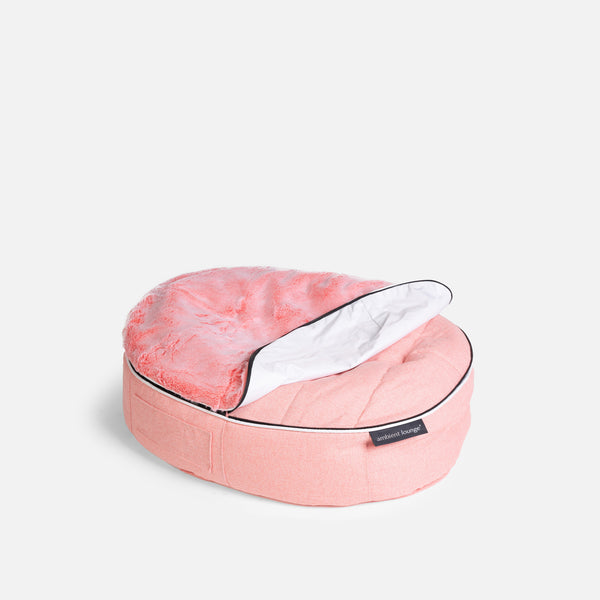 (M) Premium Indoor/Outdoor Dog Bed (Ballerina Pink)