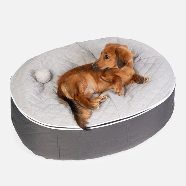 (M) Premium ThermoQuilt Dog Bed (grey)