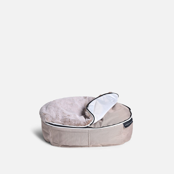 (S) Premium Indoor/Outdoor Dog Bed (Cappuccino)