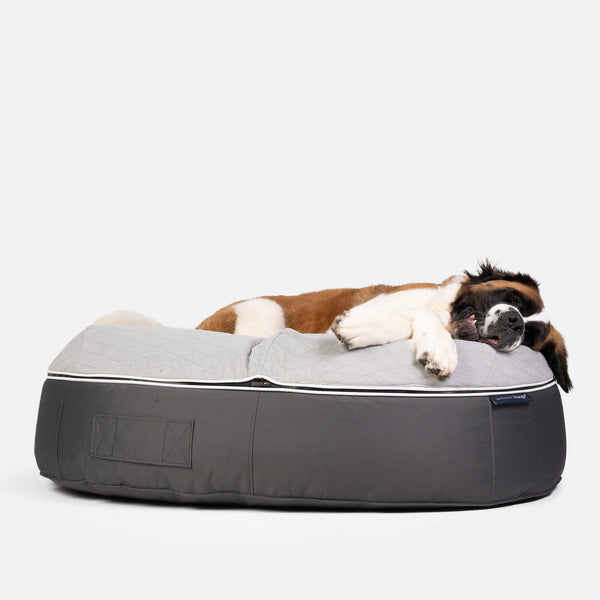 (XXL) Premium ThermoQuilt Dog Bed (grey)