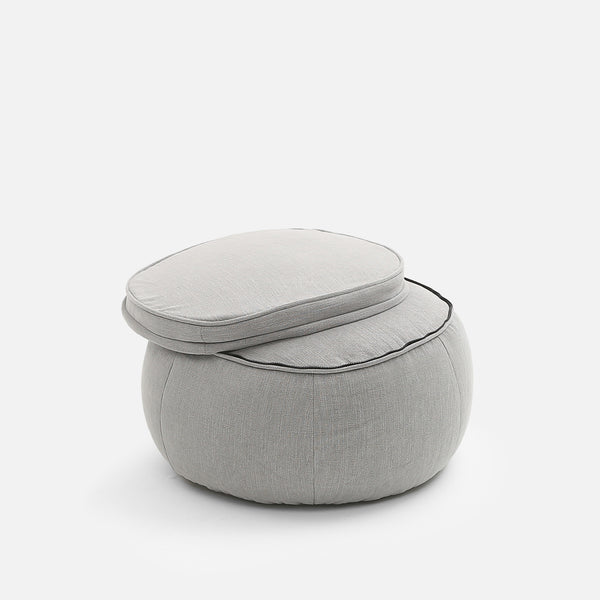 Wing Ottoman - Keystone Grey