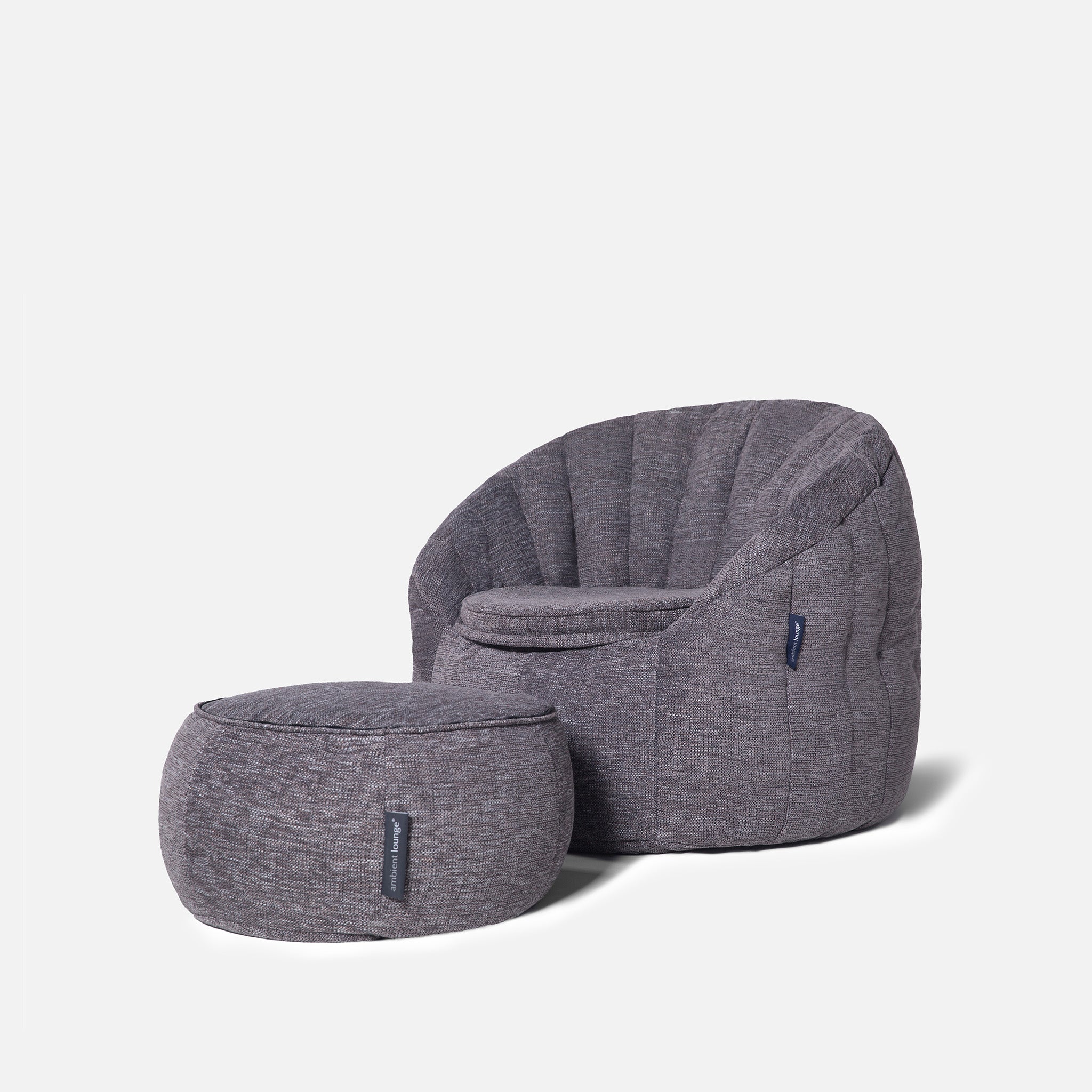 Wing Ottoman - Luscious Grey