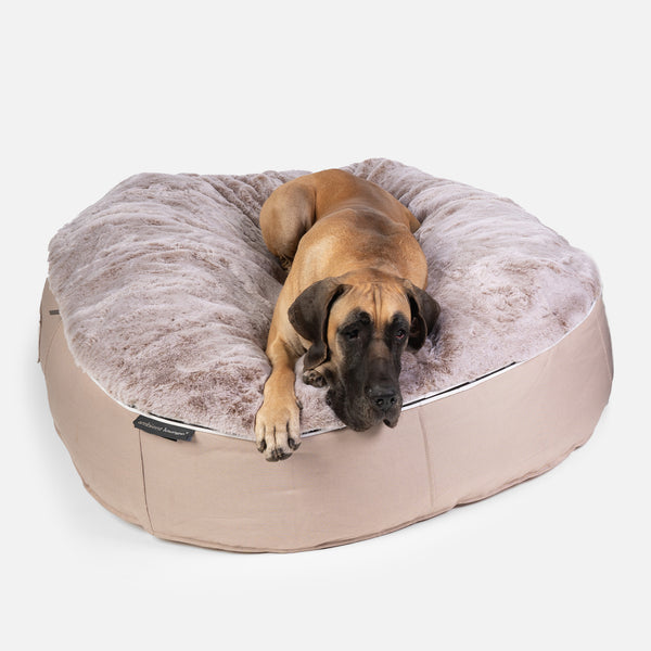 (XXL) Premium Indoor/Outdoor Dog Bed (Cappuccino)