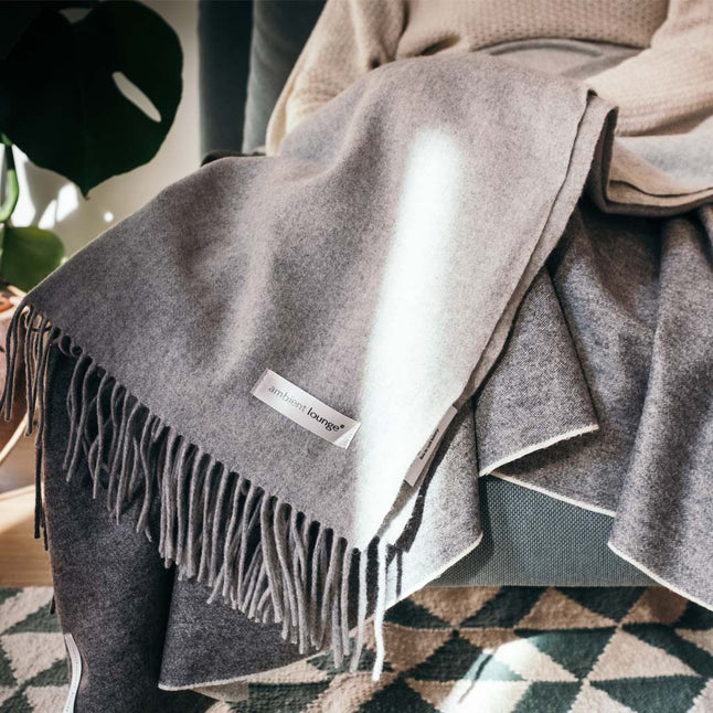 Throw - Cashmere Deluxe Throw - Light Grey